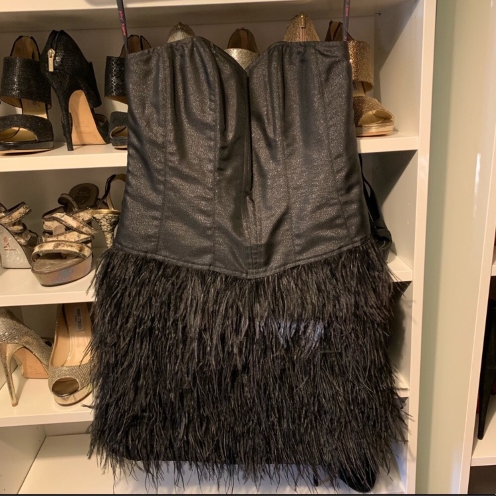 Betsy Johnson Black Kawaii Strapless Dress